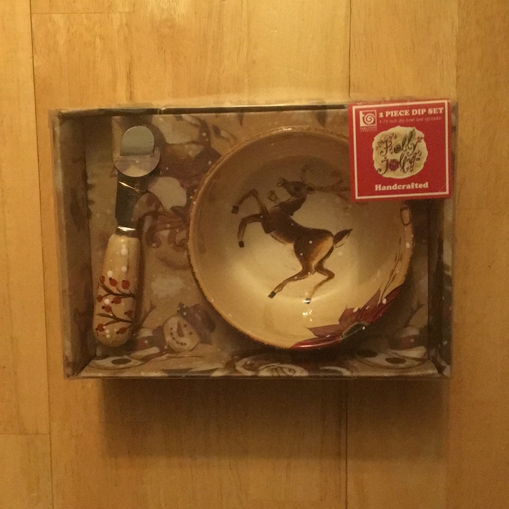 ❇️#1 Holiday dip bowl and spreader.